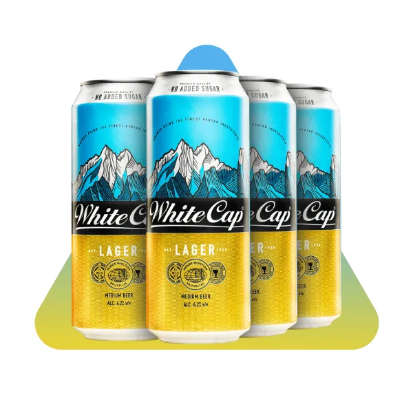 White Cap Lager 500ml  (6pack)